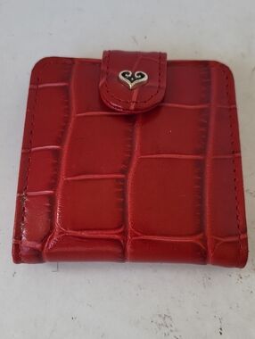 Brighton Red Croc-Embossed Compact  Mirror